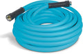 Aqua Joe Garden Water Hose with Dual Swivel Grenade Grips, Kink-Free and Flexible Hybrid Polymer, 50 Ft - Heavy-Duty, Expandable, and Lightweight Watering Tool for Gardening, AJPGH50-PRO