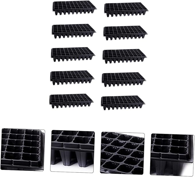10pcs 50 50 Hole Tray Plug Tray Indoor Grow Plant Germination Kit Rapid Rooter Starter Plugs Starter Tray Nursery Trays 1020 Trays Startup Disk Plastic Succulents