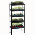 5-Tier Seed Starter Tray Plant Stand - Ebb and Flow Tidal Seedbeds, Manual Circulation Watering Rack for Indoor/Greenhouse, Designed for Nursery Cell Trays, Plant Pots