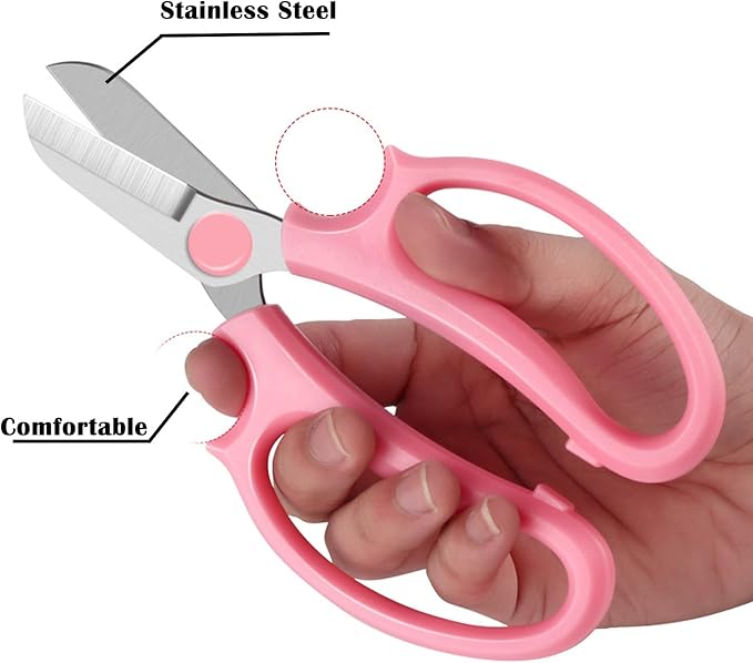 Gardening Scissor Purple Sharp Blade Alloy Steel Garden Shears for Cutting Flowers Trimming Plants of Yard Florist Rose Herb Hedge and Fruits Picking