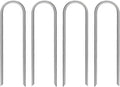 AAGUT Garden Stakes, Yard Landscape Staples Heavy Duty Galvanized 11-Gauge 6 Inch Lawn U Pins for Dog Fence,Tubing Drip Irrigation Hose, Chicken Wire, Weed Barrier Fabric 200 Pack
