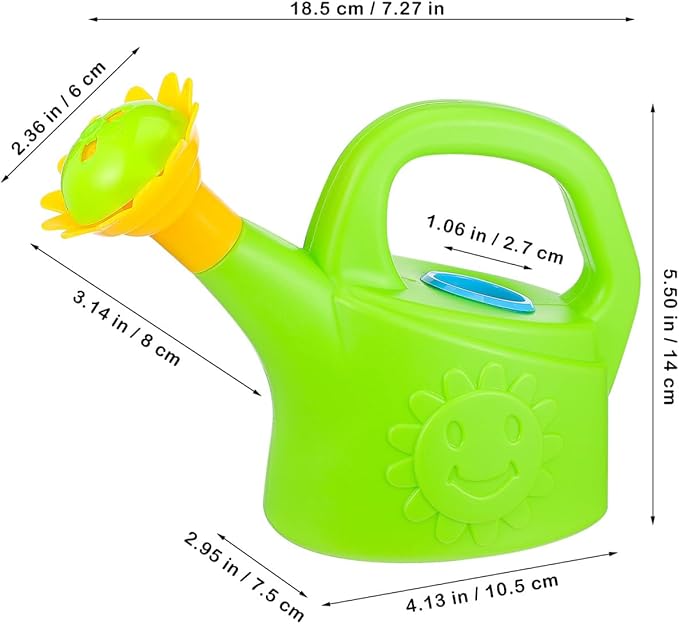 DOITOOL Mini Watering Cans, 2pcs Small Plastic Watering Can Set, Educational Toy Watering Kettle for Kids Bathing, Gardening, Outdoor Play (Random Color)