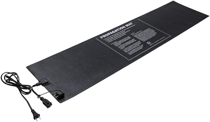 Hydrofarm 19007 Hydroponic 12 x 48" 60 Watt Seed Start Seedling Propagation Heat Mat with 6 Foot Power Cord, 2 Pack