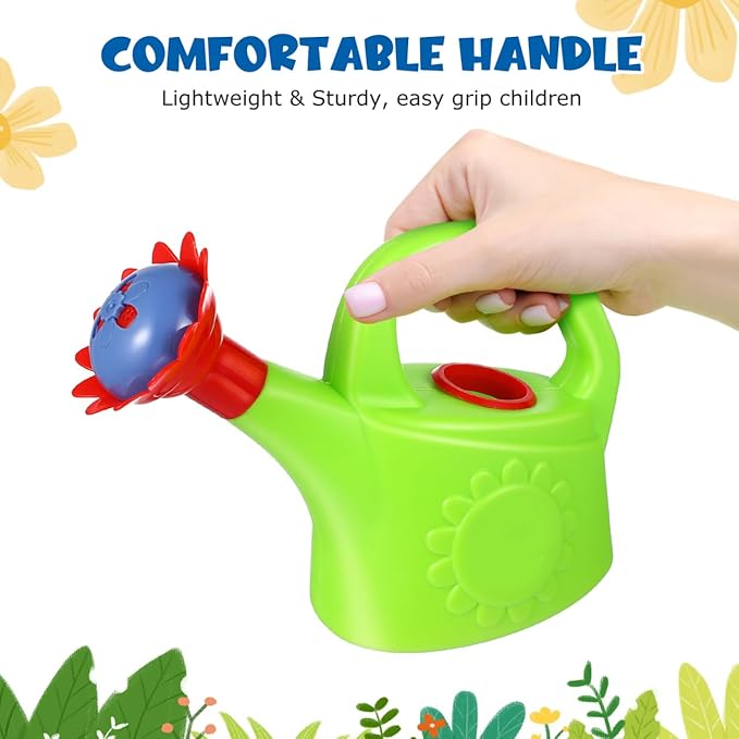 Housoutil Mini Watering Can for Indoor Plants, 2pcs Plastic Chicken Animal Water Pitcher for Gardening Flowers Succulents, Assorted Colors