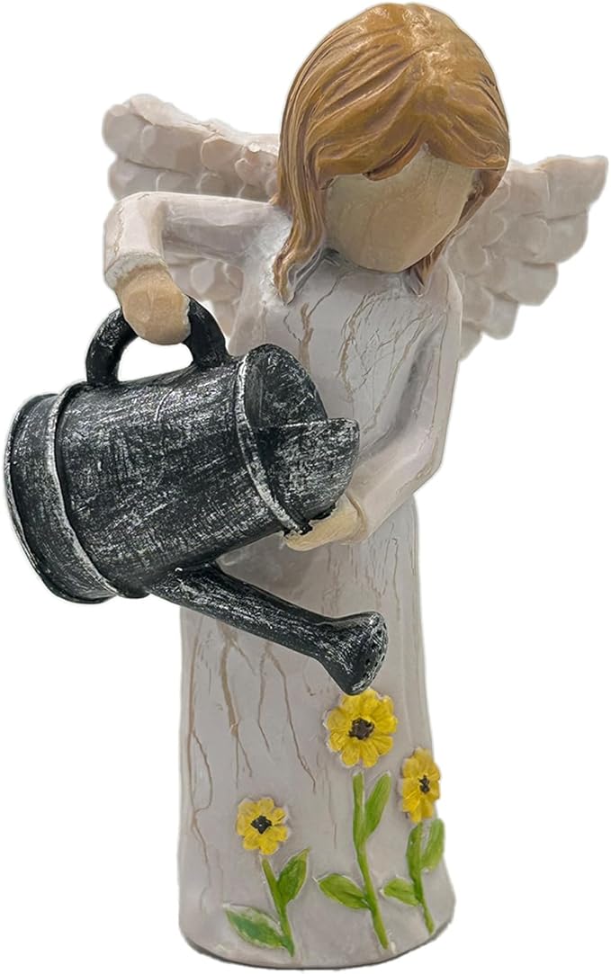 Gardening Gifts for Women - Hand-Carved Resin Figurine with Vintage Watering Can, Small Collectible Decor for Gardeners/Moms/Teachers - Perfect Birthday/Thank You/Moving Gift