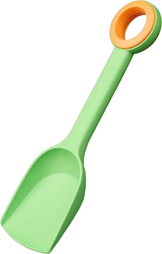 Fiskars Kids Garden Tool Set (4-Piece) - Ages 3+ Educational Tool Set for Yard Work - Cultivator, Trowel, Scoop and Brush with Organizational Hang Holes