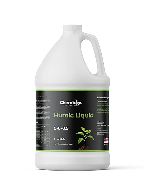 Chemboys Organic Humic Acid with Fulvic – Liquid Carbon Concentrated Plant Supplement for Increased Nutrient Uptake, Soil, Lawns, Hydroponics & Garden – Soil Conditioner Plant Food Enhancer - 5 Gallon