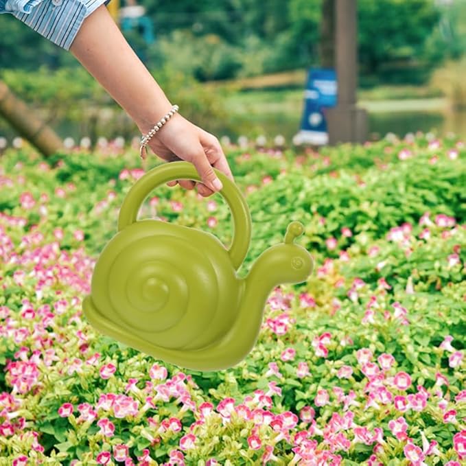 TOYANDONA 2Pcs Animal Watering Can - Small Water Can Plant Watering Pot for Indoor Outdoor Garden Plants, Adorable Elephant Snail Design