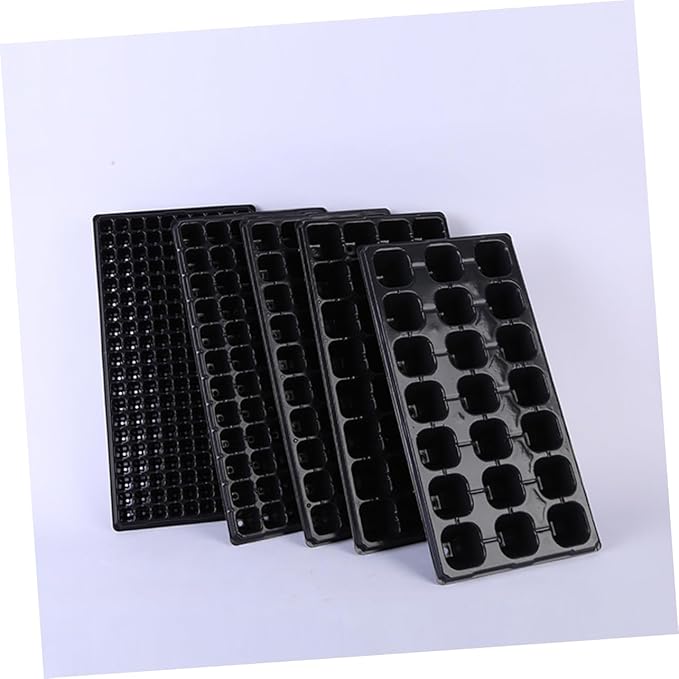 POPETPOP 10pcs Thickened Plant Grow Kit Germination Trays for Outdoor and Indoor Use for Starting Water-Saving and Drought-Resistant for Vegetables and Flowers