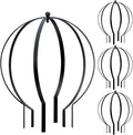 Set of 4 Large Metal Trellis Obelisks Sturdy Round Circle Trellis for Climbing Plant Support Indoor Outdoor Potted Vines, Cucumbers & Flowers, Patio Doorway Garden Decor (18.5"x15")