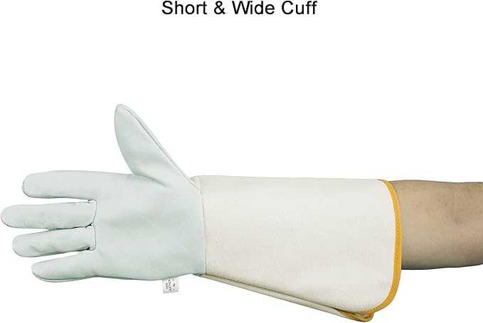 Luwint Leather Long Garden Gloves, Thorn Proof Rose Pruning Elbow Length Gardening Gloves for Men and Women, 1 Pair
