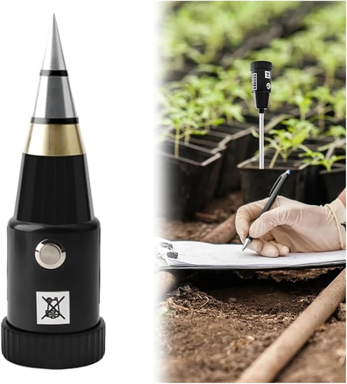 Soil PH Tester, PH Tester Hygrometer Metal Sensor Probe Handheld Soil 3~8 Acidity Meter No Battery for Planting Garden Tool, Garden, Plant Cultivation