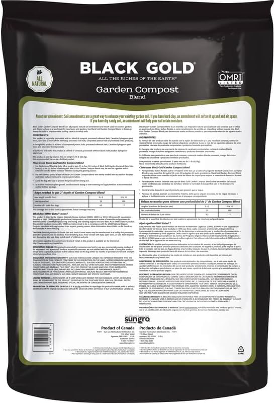 SUNGRO HORTICULTURE 1411602 1.0 CFL P Garden Compost Soil Mix, 1 Cubic Feet