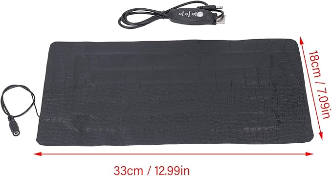 Seedling Heat Mat, 3 Gear Temperature Adjustment Hydroponic Plant Heating Pad, Consistent Temperature Control for Indoor Plants Germination (33x18cm/12.99x7.09in)