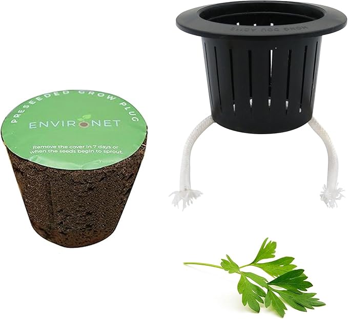 3 Inches Preseeded Herb Seeds Starter Plug for Hydroponic Applications,Seeds Starter Sponge Pod Replacement for Hydroponic Garden kit (Parsley)