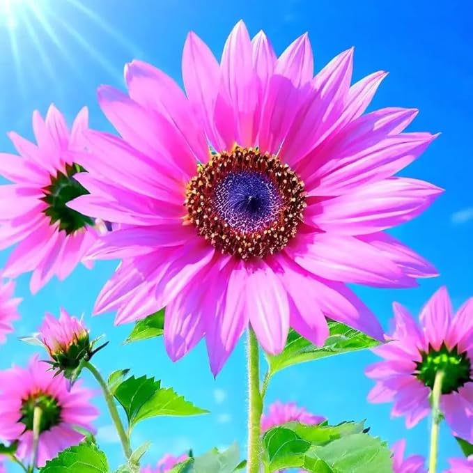 Mix Sunflower Seeds to Plant, 100+pcs Rare Perennial Sunflower Flower Seeds for Planting, Non-GMO Heirloom Flowers Plants Attracts Pollinators for Home Garden Outdoors