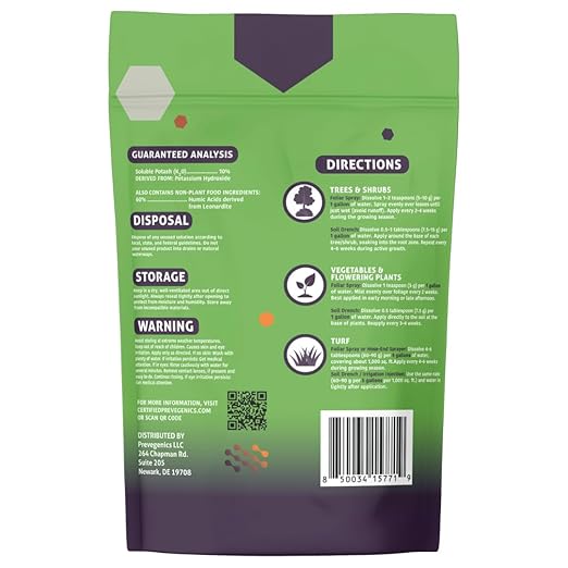 Humic Acid Powder 0-0-10 | Premium Soluble Fertilizer & Soil Conditioner | Enhances Nutrient Uptake, Root Growth & Microbial Activity (1.5 pounds)