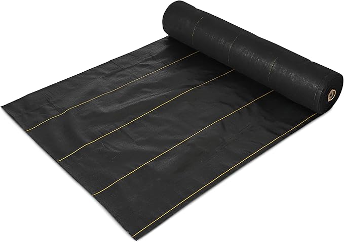 Dewitt Pro-5 Weed Barrier Fabric 5 oz, 4 x 250 Feet – Heavy-Duty Woven Landscape Ground Cover Mat for Raised Garden Bed, Greenhouse Gardening, Outdoor Landscaping, and Commercial Planting