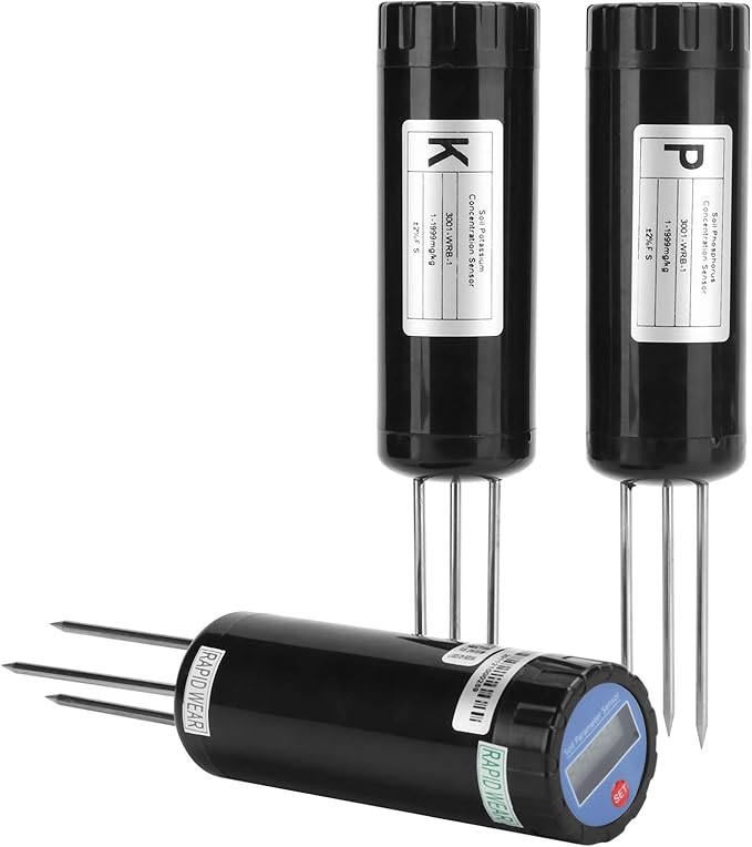 Pilipane Soil Sensor Meter, NPK Meter Sensor, Intelligent Nutrient Fertilizer Detector, Soil Tester Digital Soil Test Kit for N, P and K, Gardening Tool for Garden, Lawn, Farm, Indoor & Outdoor Use