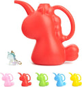 XXXFLOWER Unicorns Indoor Watering Can, 1 L Cute Animal Water Cans, Novelty Unicorns Shape Watering Pot for Office House Indoor Garden（Red）
