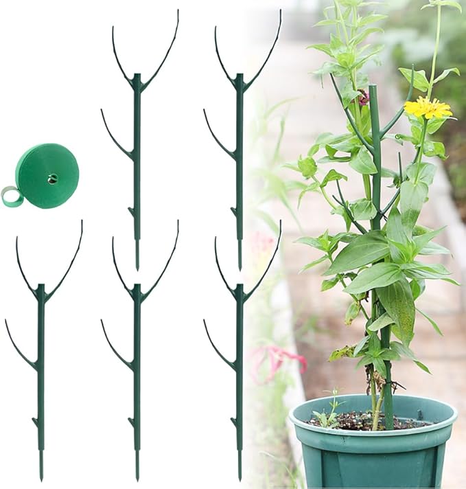Stackable Monstera Plant Support Stakes for Indoor Outdoor Plants, Garden Accessories for Climbing Potted Plants, Plant Sticks for Vine Training Stem Stabilization (5pcs)
