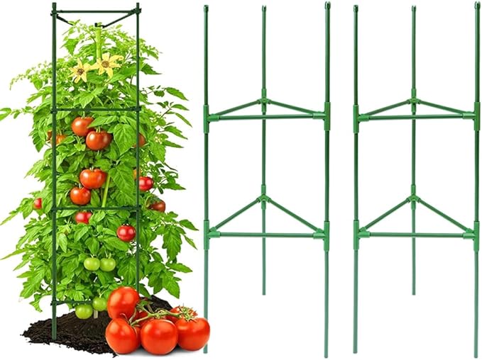 3 Pack Tomato Cages for Garden,51in Adjustable Tomato Cage,Garden Stakes Tomato Trellis for Pots,Tomato Plant Support for Vegetable Flowers Fruits Vertical Climbing Plants