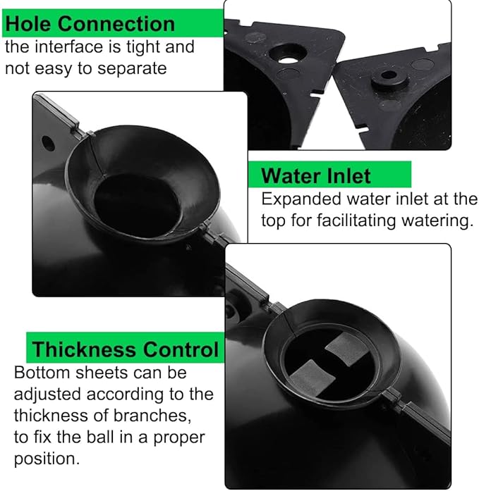 20 PCS Air Layering Pods, Reusable Transparent Grafting Ball Air Layering Propagation Kit Plant Root Growing Box for Fast Tree Propagation Tubes Kit (With Extra Zip Ties)