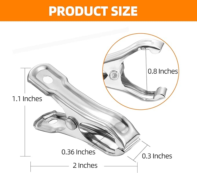 40 Pack Garden Clips, Greenhouse Clips for Netting, Garden Clamps Made of Stainless Steel, Have a Strong Grip to Secure the Plant Covers or Shade Cloth on Greenhouse Hoops or Frame