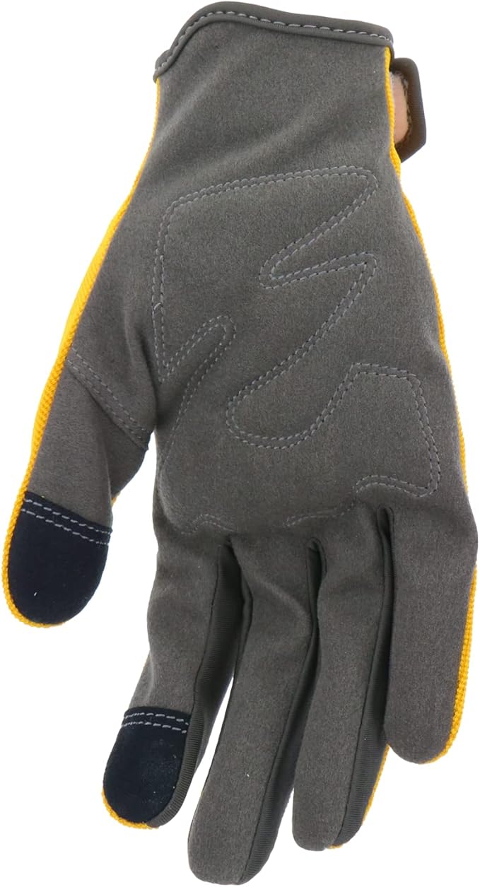 Women's Synthetic Leather Palm Garden Gloves, Touchscreen Capable, Abrasion Resistant, Hook and Loop Closure