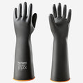 ThxToms Chemical Resistant Gloves,Heavy Duty Long Rubber Gloves,Puncture Resistant, Resist Acid,Oil,Alkali, Waterproof for Industrial Cleaning, Gardening, 18", 1 Pair