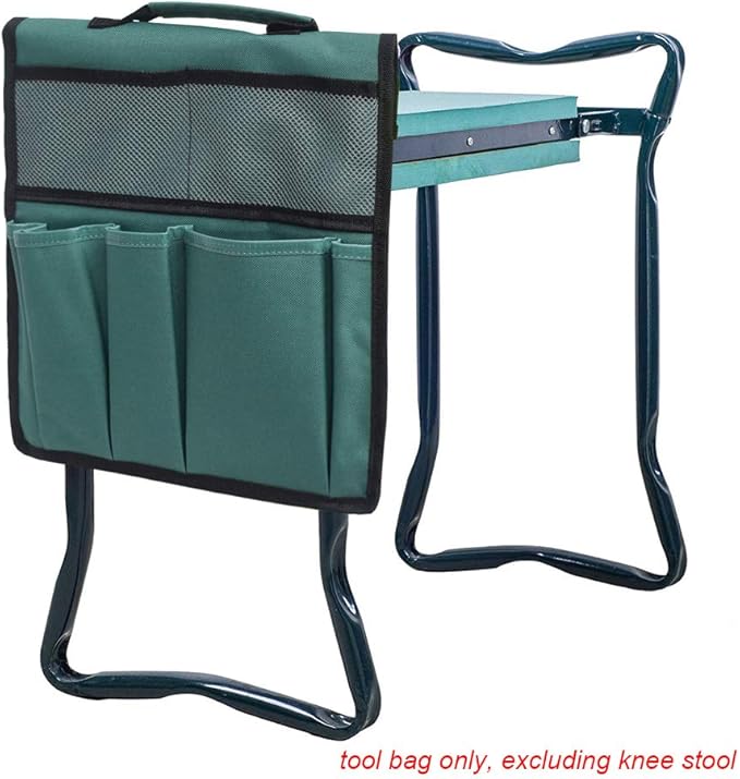 Gonetre Garden Tool Organizer Bag for Garden Kneeler, 600D Oxford Cloth Tool Bag Pouch Bag Multiple Storage Pockets Organizer for Outdoor Gardening Kneeling Stool 11.81 * 7.48 * 0.19 in