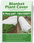 Plant Covers Freeze Protection 10 ft x 100 ft Floating Row Cover 0.9oz/yd² Garden Fabric Plant Cover for Winter Frost/Sun Pest Protection (10FT X 100FT)