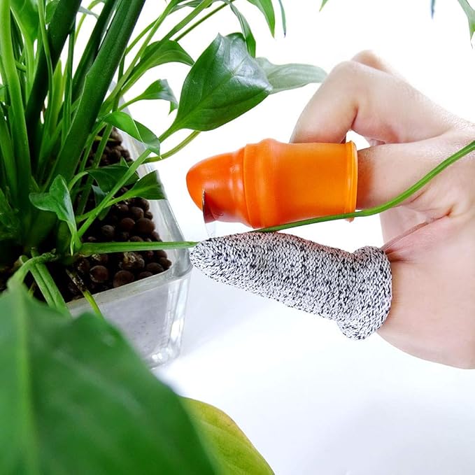 YBB 12 Pcs Gardening Silicone Thumb Knife Harvesting Tool, Separator Finger Plant Fruit Picking Knife Garden Tool (S)