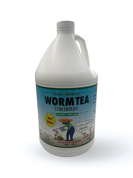 Worm Tea All-Purpose Natural Liquid Probiotic - 1 Gallon Jug of Concentrate Makes +85 Gallons Probiotic Plant Food