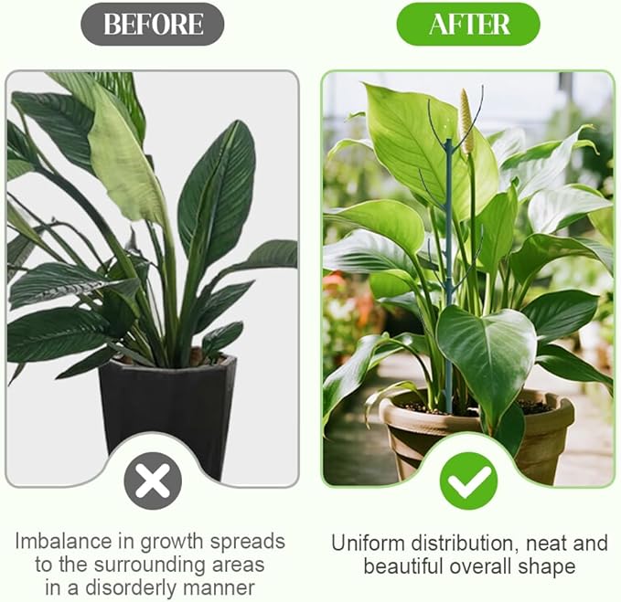 5 Pack Stackable Monstera Plant Support, Garden Plant Stakes Moss Pole for Indoor Outdoor Climbing Plants, Pothos Philodendron Tall Potted Plants Holder Stick (5 Pack)