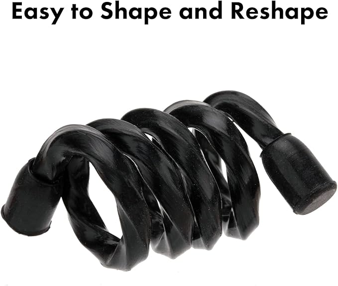 Gesipor 5 PCS 24-Inch Silicone Cable Ties Steel-Core Reusable Rubber Twist Ties Bendable Cable Ties for Bundling and Holding, All Purpose Cord Tie for Indoor and Outdoor (5 Colors)