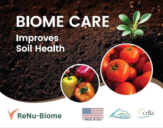 Biome Care Liquid Fertilizer & Soil Conditioner, Lawn & Garden Plant Food, Grass, Fruits & Vegetables, Enhances Soil Microbiology, Improves Water Retention & Nutrient Availability