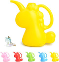XXXFLOWER Unicorns Indoor Watering Can, 1 L Cute Animal Water Cans, Novelty Unicorns Shape Watering Pot for Office House Indoor Garden（Yellow）