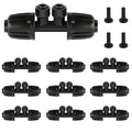 Kalolary 10PCS 1/2'' to 1/4'' Drip Irrigation Fittings with 4PCS Plug, Quick Connect Drip Irrigation Part for 12/16mm to 4/7mm Tube 4 Way Anti-Leak Locked Splitter Fitting for Garden Irrigation System
