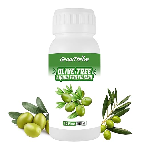 Olive Tree Fertilizer for All Olive and Oleaceae Trees, Liquid Plant Food for Fruit Trees Lush Foliage, Strong Roots, and Plump Olive Fruits, Nutrient-Rich Formula, 10oz