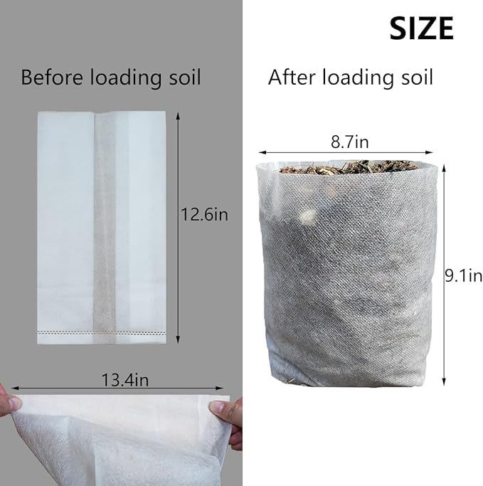 Belit Large Non-Woven Plant Nursery Bags, 30 Pcs Grow Bags Seedling Pots Container for Tree,Vegetable, Flower, Plant Grow (12.6"x13.4")