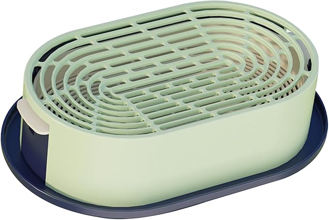 Cat Grass Germination Starter Planter Sprouting Tray Accessories for Soilless Planting Multifunctional Wheatgrass Growing Pot, Dark and Light Green