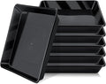 GREANER Plant Trays for Pots Square, 6 Inch Plant Drip Trays, Black Plant Plates to Catch Water Indoor Plants, Plant Tray for Indoor Outdoor Flower Pots and Planters, Bulk(6 PCS)