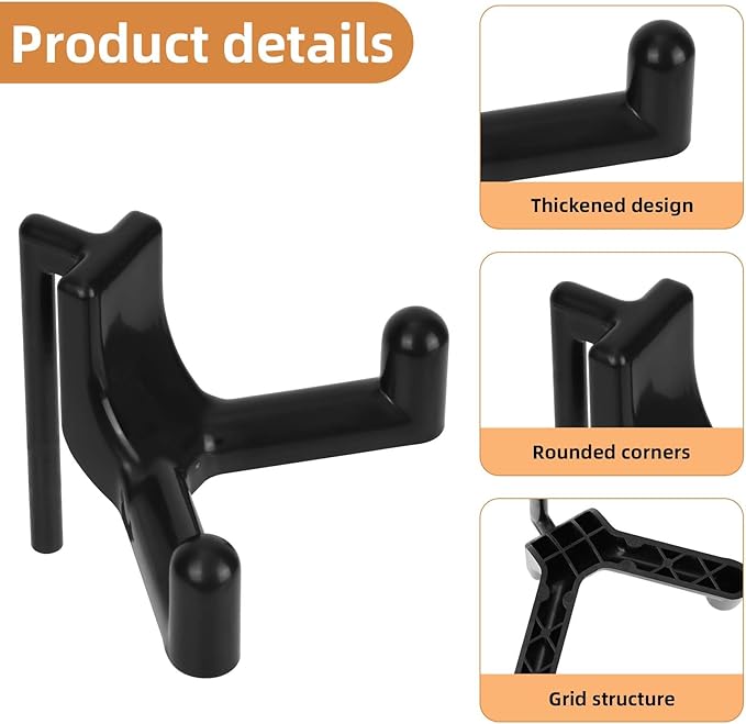 3pcs Shed Hooks for Rubbermaid, V-Shaped Multi Purpose Shed Accessories Power Tool Wall Holder Organization and Storage for Shovel Rake Sports Equipment