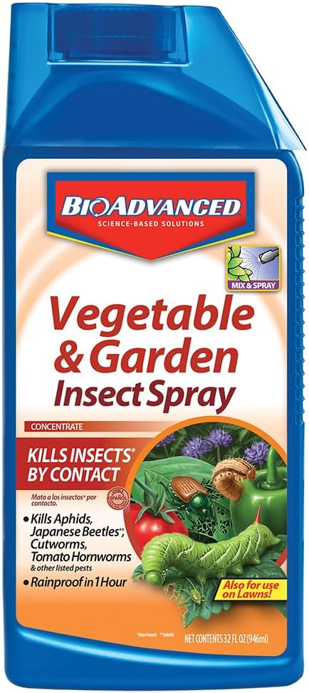 BioAdvanced Vegetable and Garden Insect Spray, Concentrated Insecticide, 32-Ounce