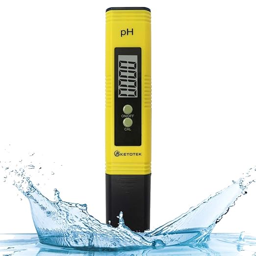 KETOTEK Digital PH Meter for Water, PH Pen Meter with ATC, PH Tester with 0.00-16.00ph Measure Range for Drinking Water, Hydroponic, Aquarium, Swimming Pool, Accuracy ±0.01pH