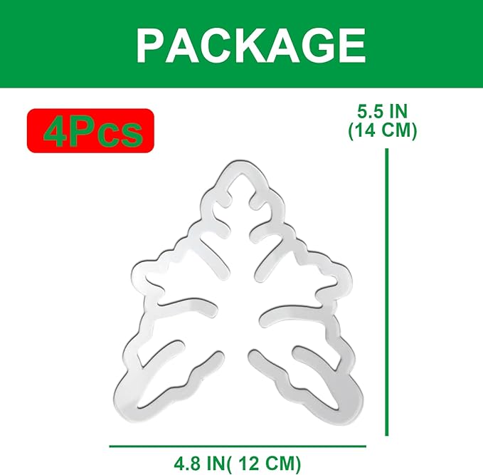 4PACKS Unique & Aesthetic Monstera Leaf Shape Grapple Plant Support, Grappler Rings, Plant Support Monstera with Ties, Keeps Plants Tame & Growing Vertical (Transparent)