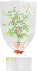 20PCS Tomato Plant Netting Mesh, 3 Ft x 2 Ft Fruit Protection Bags with Drawstring, Garden Reusable Mesh Insect Netting Bags Plant Protective Cover for Vegetables Fruit Trees Melon Bananas