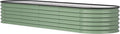 BlueWish 8x2x1.4FT Galvanized Raised Garden Bed, 17" H Raised Bed Outdoor for Plants, 9 in 1 Raised Garden Bed Kit, Metal Planter Box for Vegetables Flowers, Olive Green