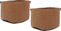 2 Pcs Breathable Non-Woven Plant Growing Bags with Handles 40 Gallon Round Grow Pouches for Outdoor Gardening and Vegetable Planting